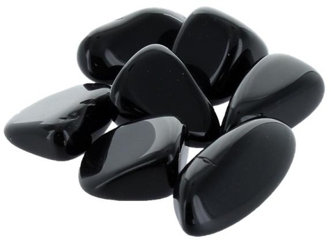 PIERRES ROULEES OBSIDIENNE NOIRE - TAILLE M - SACHET 1 KG
