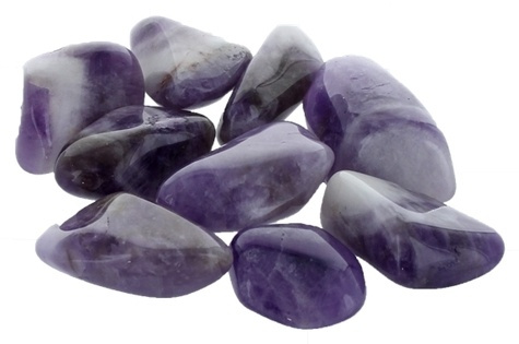 PIERRES ROULEES AMETHYSTE CHEVRON - TAILLE M - SACHET 1 KG