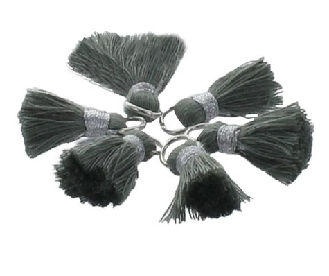 pompon fil 20 mm x 6 vert sauge