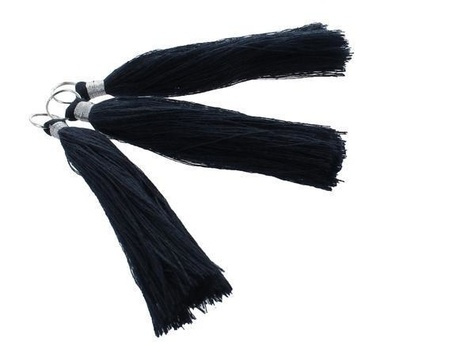 POMPON FIL 90 MM X 3 INDIGO