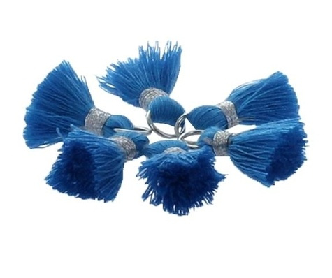 Pompon Fil 20 mm x 6 Bleu