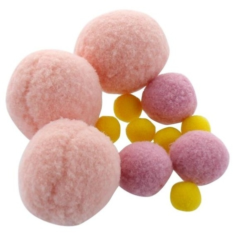 pompon rond x 12 ass funny