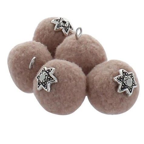 pompon 20 mm deco x 5 nude