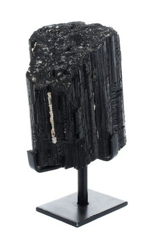 TOURMALINE NOIRE SUR SOCLE METAL - PIECE DE 0,5 A 0,75 KG