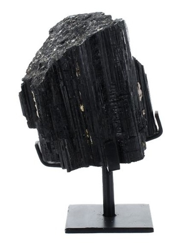 TOURMALINE NOIRE SUR SOCLE METAL - PIECE DE 1 A 1,5 KG