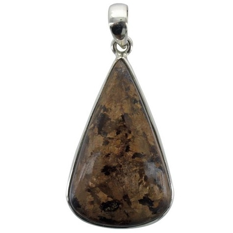 PENDENTIF AVEC CARTE BRONZITE ARGENT - TRANCHE 4 A 4,5 CM