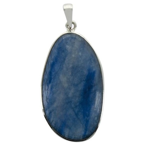 PENDENTIF AVEC CARTE KYANITE ARGENT - TRANCHE 2 A 2,5 CM