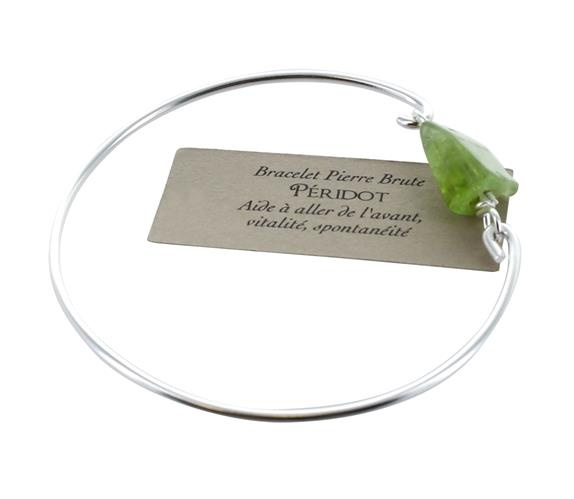 JONC PIERRE BRUTE PERIDOT - ARGENT 925