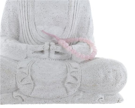 bracelet mala tibetain - quartz rose