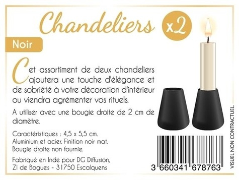 Chandeliers Métal Mini - Noir Mat (assortiment de 2)