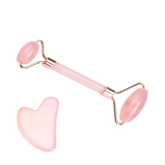 COFFRET DE MASSAGE VISAGE EN QUARTZ ROSE