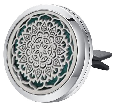 DIFFUSEUR CLIP POUR VOITURE MANDALA ARGENTE