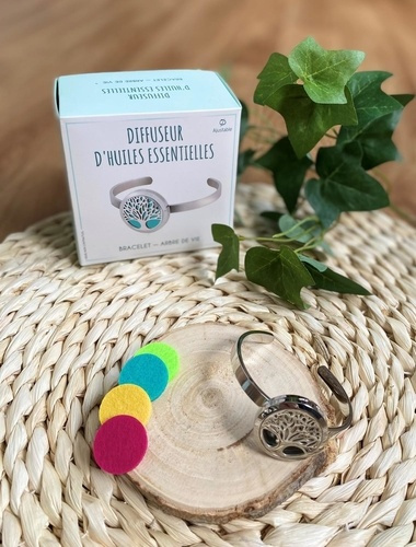 Diffuseur Bracelet Arbre de vie Argenté