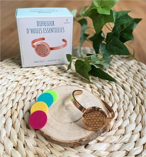 Diffuseur Bracelet Fleur de vie Cuivré