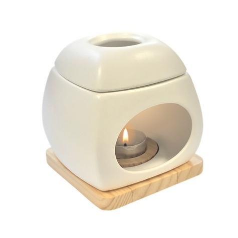 BRULE-PARFUM EN BOIS ET CERAMIQUE