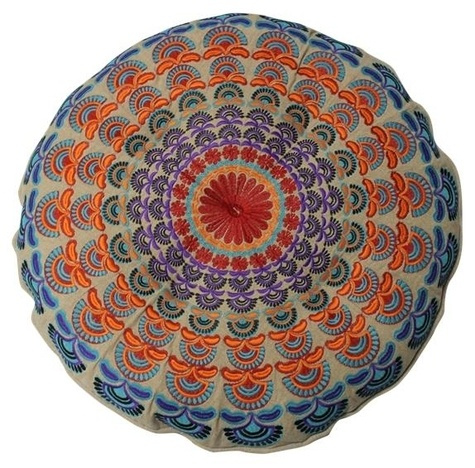 Coussin d'Assise Méditative 55 cm Tangerine