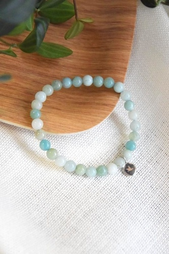 Bracelet Amazonite Perles rondes 6 mm