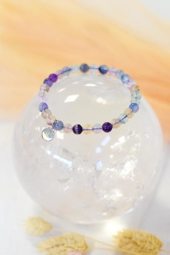 Bracelet Fluorite Perles rondes 6 mm