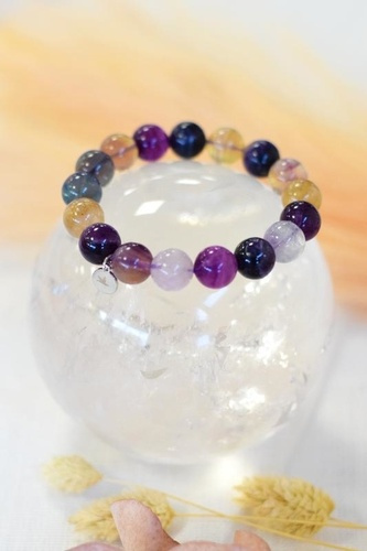 Bracelet Fluorite Perles rondes 12 mm