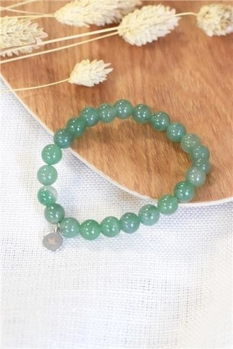 Bracelet Aventurine Verte Perles rondes 8 mm