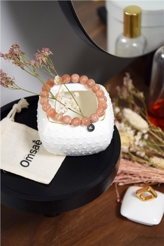 Bracelet Pierre du Soleil Perles rondes 8 mm