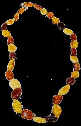 COLLIER BEBE GOUTTES TOUT AMBRE MULTI COULEURS