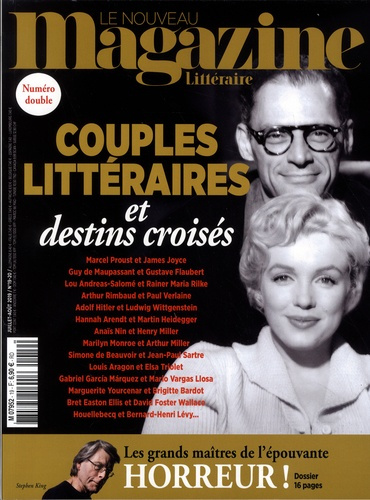 Le Nouveau Magazine Littéraire N°19-20, juillet août 2019 : Couples littéraires et destins croisés