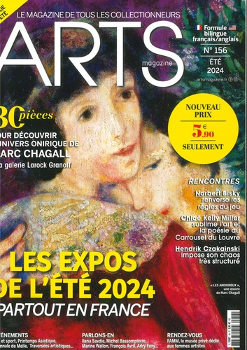 Arts Magazine N° 156, été 2024 : Les expos de l'été 2024