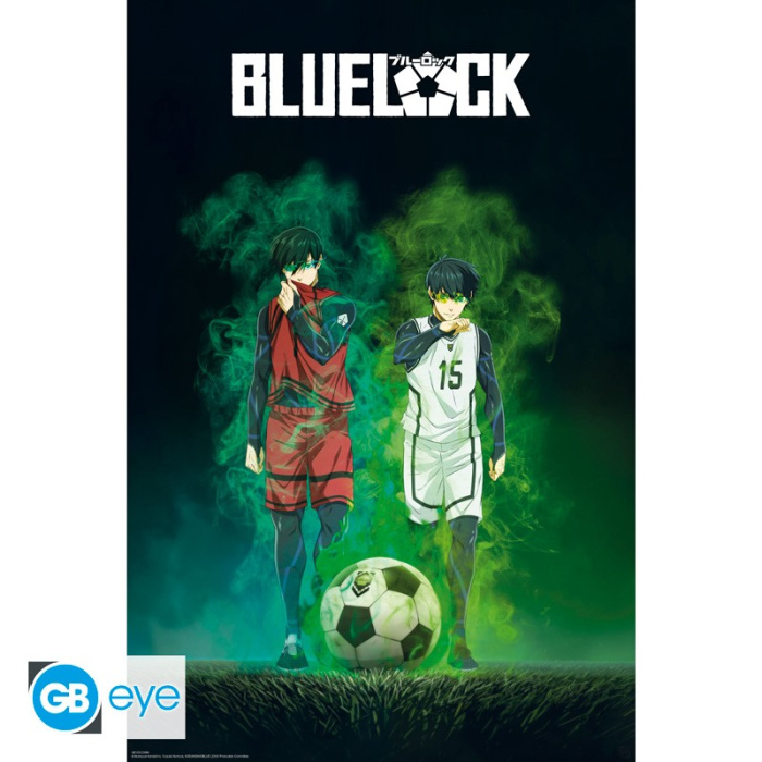 Blue Lock - Poster maxi roulé filmé 91,5 x 61 cm : Isagi vs. Rin