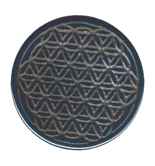 FLEUR DE VIE HEMATITE - DIAM. 4 CM