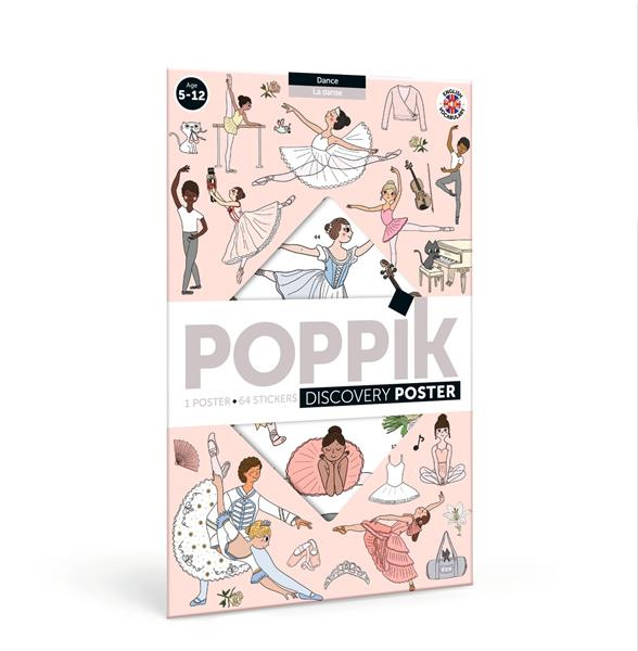 POPPIK LA DANSE - 1 POSTER 64 STICKERS REPOSITIONNABLES