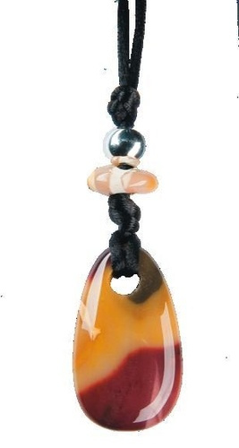 PENDENTIF PIERRE DE VERTU - JASPE MOKAITE