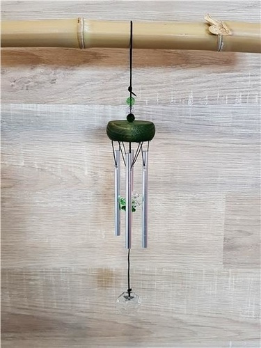 PETIT CARILLON A VENT EN CRISTAL - COLORIS VERT