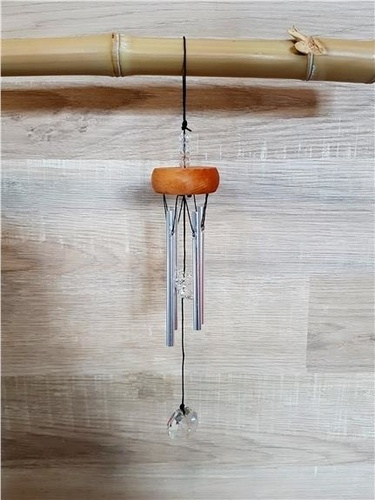 PETIT CARILLON A VENT EN CRISTAL - COLORIS GRIS