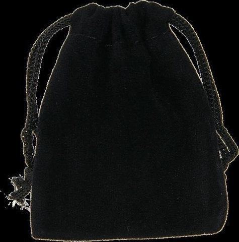 SACHET EN SUEDINE PM . NOIR. FORME BOURSE