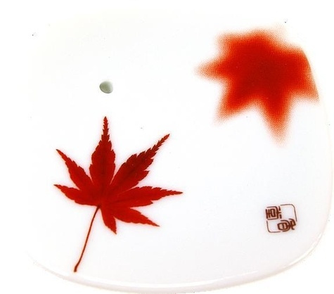 PORTE ENCENS PORCELAINE FEUILLE D'ERABLE