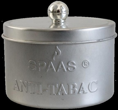 BOUGIE CYLINDRIQUE ANTI-TABAC - BOITE METAL