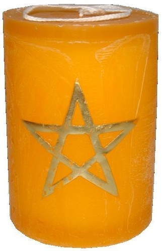 BOUGIE KARMA PENTAGRAMME - ORANGE
