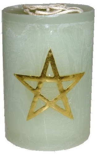 BOUGIE KARMA PENTAGRAMME - VERT