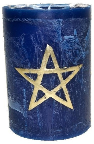 BOUGIE KARMA PENTAGRAMME - INDIGO