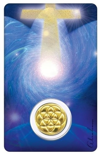 Médaille sur carte Archange Melchisédech