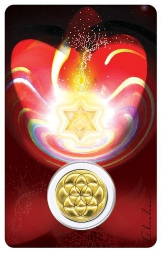 Médaille sur carte Archange Raziel