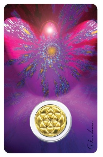 Médaille sur carte Archange Uriel