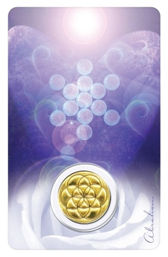 Médaille sur carte Archange Haniel