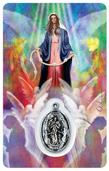 MEDAILLE SUR CARTE MARIE QUI DEFAIT LES NOEUDS