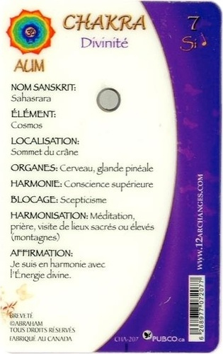 CARTE CHAKRA - COURONNE
