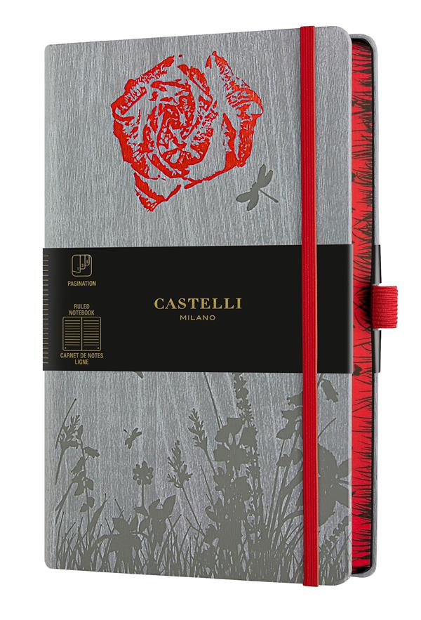 CARNET FORESTA GRAND FORMAT LIGNE ROSE