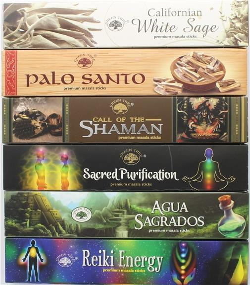 COFFRET ENCENS BATON GREEN TREE PURIFICATION 6 FRAGRANCES