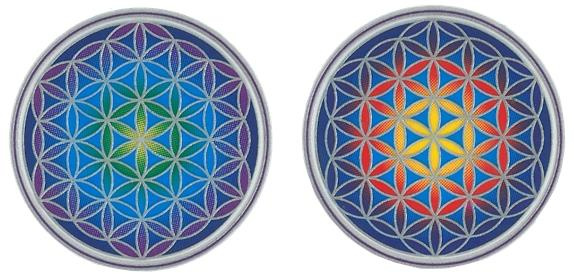 ENSEMBLE DE 2 AUTOCOLLANTS ATTRAPE-SOLEIL - FLEUR DE VIE PM