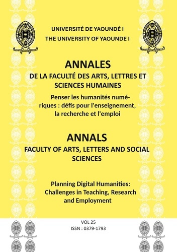 Annales vol.25. Penser les humanités numériques : défis pour l'enseignement, la recherche et l'emplo